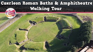 CAERLEON ROMAN BATHS amp AMPHITHEATRE WALES  Walking Tour  Pinned on Places [upl. by Avika273]