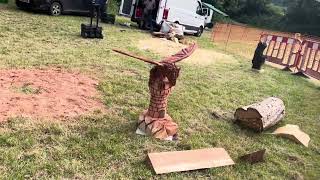 A fabulous range of wooden sculpture at Caerleon festival 2024 [upl. by Orsay856]