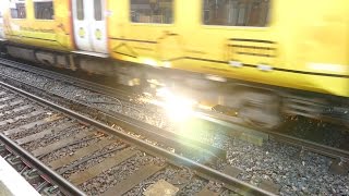 Merseyrail 507 009 making arcs at Birkdale station [upl. by Yrruc]