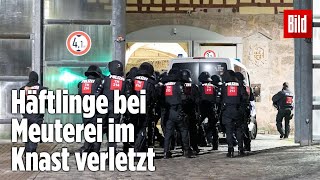 Gefängnismeuterei Polizei stürmt Knast in Thüringen  JVA Untermaßfeld [upl. by Negaem]